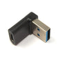 Adattatore USB 3.1 tipo C femmina a cavo angolare maschio 3.0 tipo A in nero