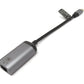 SYSTEM-S LAN cable 19 cm RJ45 socket to USB 3.1 Type C plug adapter in grey