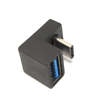 SYSTEM-S USB 3.1 adapter type C male to 3.0 type A female U turn 180° angle cable