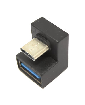 SYSTEM-S USB 3.1 adapter type C male to 3.0 type A female U turn 180° angle cable