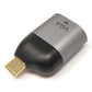 SYSTEM-S VGA adapter socket to USB 3.1 Type C plug cable in grey