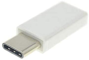 Adaptador System-S USB 3.1 Tipo C hembra a USB 3.1 Tipo C macho en blanco