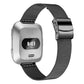 SYSTEM-S Milanese Metal Bracelet for Fitbit Versa 3 2 Sense Smartwatch in Black