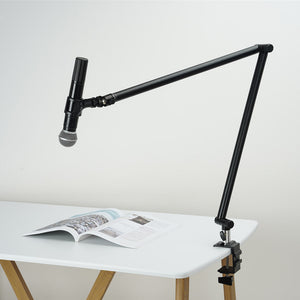 SYSTEM-S table mount 360° gooseneck stand for microphones in black