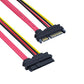 SYSTEM-S SATA Kabel 10 cm 22Pin Stecker zu SAS 29 Pin Buchse Adapter für Festplatte