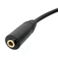 Cable de audio SYSTEM-S Conector AUX estéreo de 150 cm Conector de 6,35 mm a conector hembra de 3,5 mm negro
