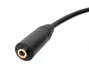 SYSTEM-S Audio Kabel 150 cm Stereo AUX Klinke 6,35 mm Stecker zu 3,5 mm Buchse Schwarz