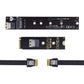 SYSTEM-S SFF-8654 NGFF M-key 40 cm NVME cable male to female for mainboard SSD