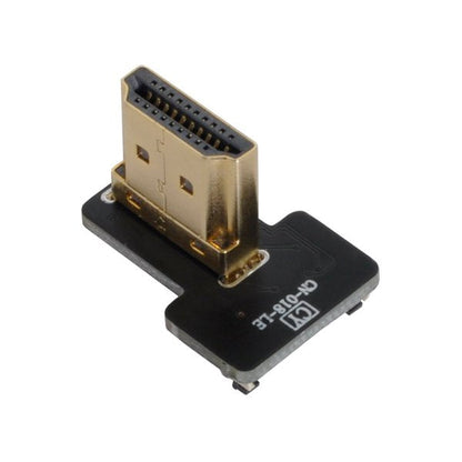 SYSTEM-S FPV Adapter Buchse zu HDMI 1.4 Stecker Kabel Winkel in Grau für HDTV Multicopter