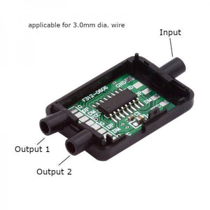 Hub USB 2.0 PCBA da 1 a 2 Splitter con adattatore per circuito stampato in nero