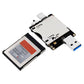 SYSTEM-S CFexpress adapter socket to USB 3.1 plug & 3.0 plug with switch cable