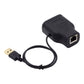 SYSTEM-S LAN Y Adapter 2x RJ45 Buchse zu Buchse Ethernet Splitter USB 3.0 Kabel Schwarz