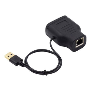 SYSTEM-S Adaptateur LAN Y 2x RJ45 femelle vers femelle Répartiteur Ethernet Câble USB 3.0 Noir