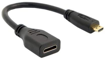 System-S Micro HDMI male to standard HDMI female cable 21cm