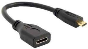 System-S Micro HDMI Stecker auf Standard HDMI Buchse Kabel 21cm