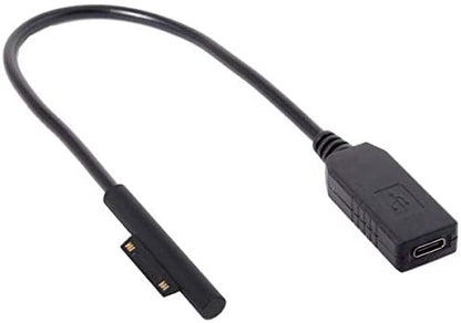 System-S USB 3.1 Typ C Ladekabel für Microsoft Surface Pro 3 4 5 6 Book 12V-15V 150cm