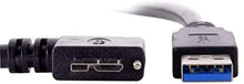 Lade das Bild in den Galerie-Viewer, System-S 5m USB 3.0 A zu Micro USB 3.0 Kabel Rechter Winkel mit Feststellschraube
