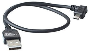 System-S USB 2.0 cable for USB-A to USB Micro-B 30 cm angled plug 90 degrees