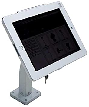 Soporte de pared SYSTEM-S con brazo de sujeción curvado con cerradura para iPad Pro 10,5" (2017) iPad Air 3 (2019) A2152 A2123 A2153 A2154 A1701 A1709