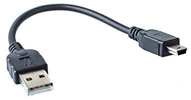 System-S USB 2.0 cable for USB-A to USB Mini-B 5-pin 10 cm System-S