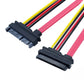 SYSTEM-S SATA Kabel 10 cm 22Pin Stecker zu SAS 29 Pin Buchse Adapter für Festplatte