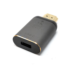 SYSTEM-S USB4 Adapter Typ C Stecker zu HDMI 2.1 Buchse 40 Gbit/s USB 4.0 Kabel in Grau