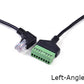 SYSTEM-S LAN cable 30 cm RJ45 plug to 8 pin terminal block angle in black