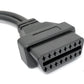 SYSTEM-S OBD cable 20 cm OBD 2 socket for Mitsubishi 12 pin in black for car diagnostics