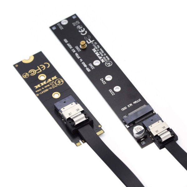 SYSTEM-S SFF-8654 Adaptateur NGFF M-key 40 cm Câble NVME mâle vers femelle pour carte mère SSD