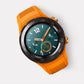 SYSTEM-S Armband flexibel aus Silikon 20mm für Huawei Watch 2 Smartwatch in Orange