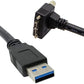 Cable USB 3.0 SYSTEM-S 5m Tipo A Macho a 3.0 Micro B Macho Adaptador Ángulo Tornillo