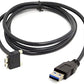 Cable USB 3.0 SYSTEM-S 5m Tipo A Macho a 3.0 Micro B Macho Adaptador Ángulo Tornillo