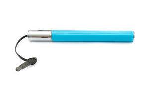 Stylet tactile SYSTEM-S en aluminium bleu pour tablette, smartphone, ordinateur portable.