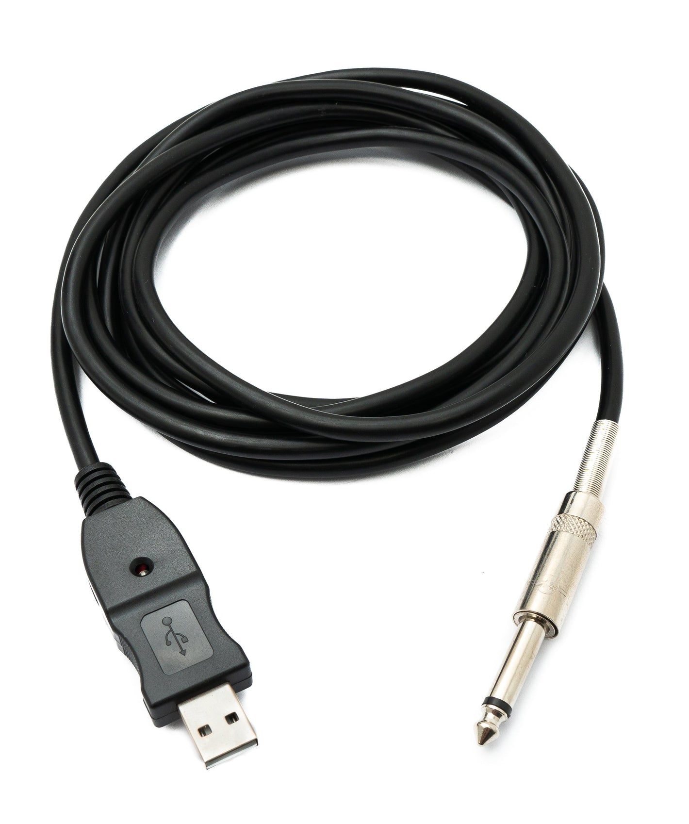 SYSTEM-S 3 meter USB guitar cable bass cable cable jack plug USB to audio 1/4 6.3mm male