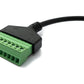 Câble LAN SYSTEM-S 30 cm prise RJ45 vers adaptateur d'angle bornier 8 broches en noir