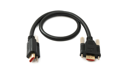 Cavo HDMI 2.0 da 50 cm tipo A adattatore maschio-maschio avvitabile in nero