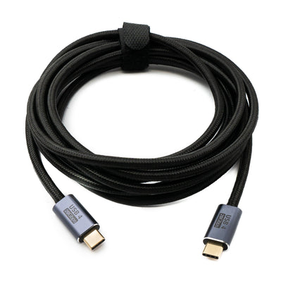 Cable SYSTEM-S USB4 300 cm Tipo C macho a macho 20 Gbit/s USB 4.0 trenzado negro