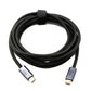 Câble SYSTEM-S USB4 300 cm Type C mâle vers mâle 20 Gbit/s USB 4.0 tressé noir