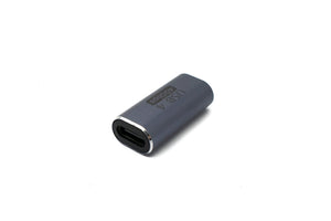 SYSTEM-S USB4 Adapter Typ C Buchse zu Buchse 40 Gbit/s USB 4.0 Kabel in Grau