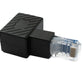 Adaptateur LAN SYSTEM-S Câble adaptateur Ethernet RJ45 mâle vers femelle en noir