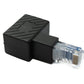 Adaptateur LAN SYSTEM-S Câble adaptateur Ethernet RJ45 mâle vers femelle en noir