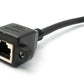 SYSTEM-S LAN cable 30 cm 8P8C plug to socket angle screw in black