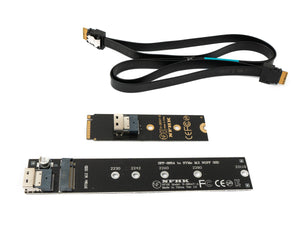 SYSTEM-S SFF-8654 Adaptateur NGFF M-key 40 cm Câble NVME mâle vers femelle pour carte mère SSD