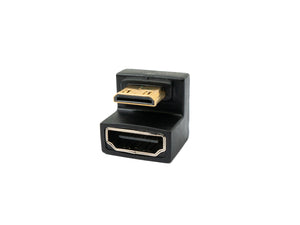 Adattatore HDMI mini plug su presa standard Cavo ad angolo di 180° U turn in nero