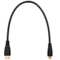 Câble HDMI 30 cm adaptateur micro fiche vers mini fiche en noir