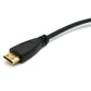 SYSTEM-S HDMI Kabel 30 cm Micro Stecker zu Mini Stecker Adapter in Schwarz