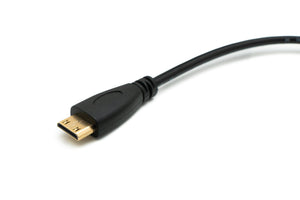 Cable HDMI adaptador de micro enchufe a mini enchufe de 30 cm en color negro