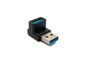 Adaptateur SYSTEM-S USB 3.0 Gen 2 type A mâle vers câble coudé femelle en noir