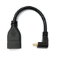 Câble SYSTEM-S HDMI 1.4, adaptateur d'angle mini-fiche de 17 cm vers prise standard en noir