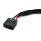 SYSTEM-S Front Panel Adapter 18 cm 2x USB 3.1 Typ E Buchse zu 2.0 9 Pin & 10 Pin Kabel